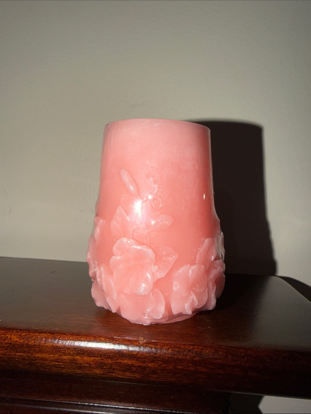 Sullivans Pink Small Floral Candle
